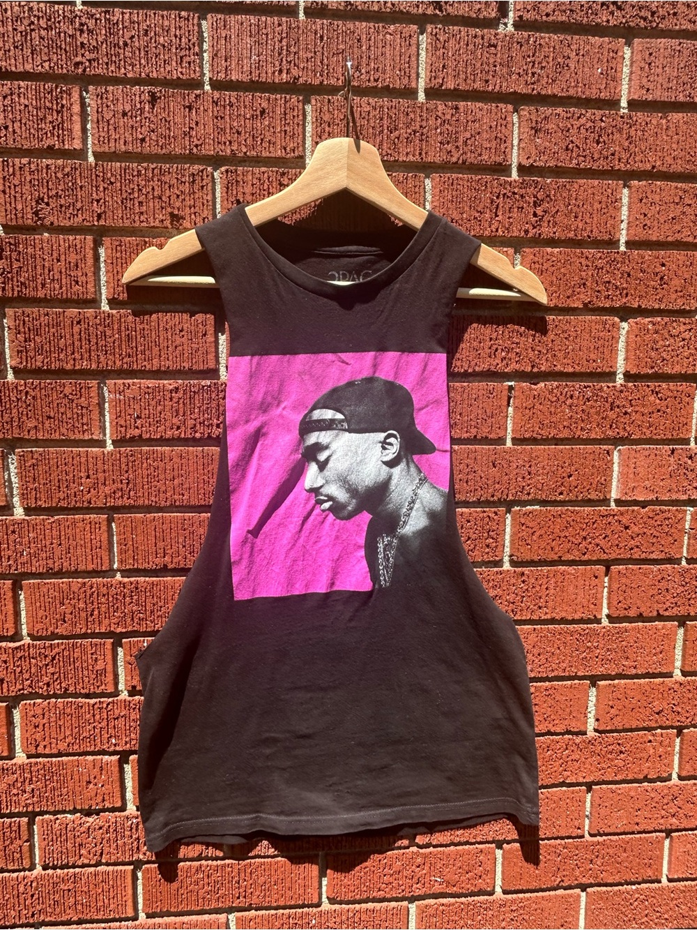 2Pac Graphic Muscle Tank Top Men’s Small Black Hip Hop Rap Band Tee